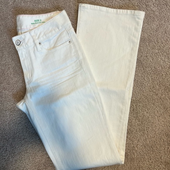 LILLY Pulitzer Women’s White “Babe” Bootcut Jeans Size 2 - Picture 1 of 15